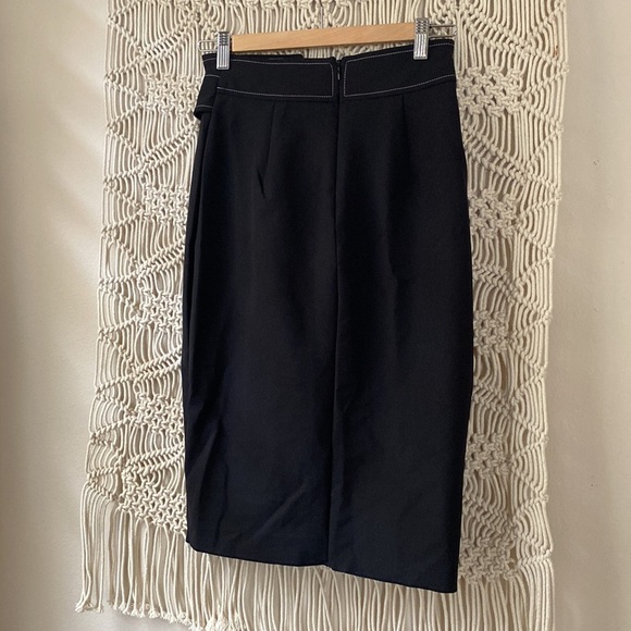 Zara, midi wrap/pencil black skirt in size XS - Picture 4 of 7